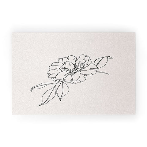 The Colour Study Tropical flower illustration Welcome Mat