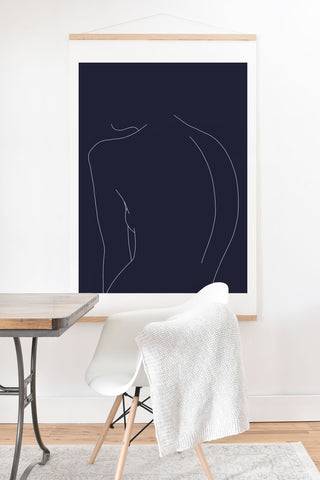 The Colour Study Womans back line Art Print And Hanger
