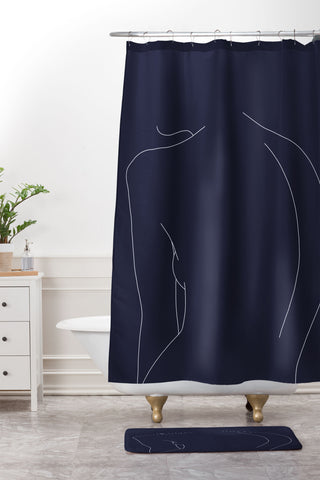The Colour Study Womans back line Shower Curtain And Mat