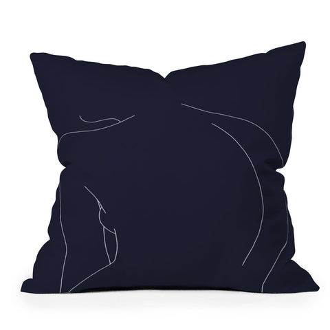 The Colour Study Womans back line Throw Pillow