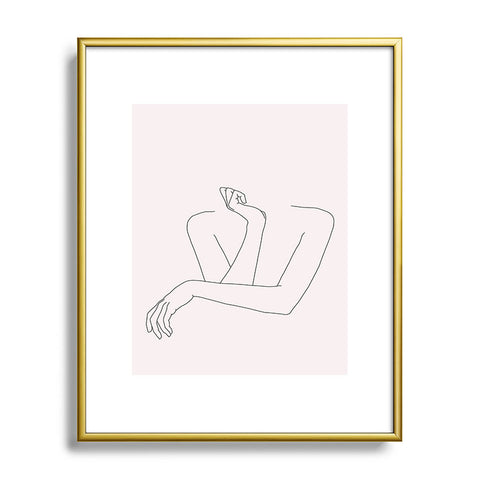 The Colour Study Womans crossed arms Metal Framed Art Print