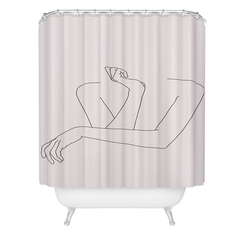 The Colour Study Womans crossed arms Shower Curtain