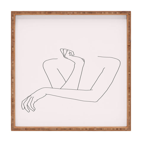 The Colour Study Womans crossed arms Square Tray