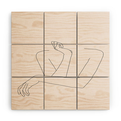 The Colour Study Womans crossed arms Wood Wall Mural