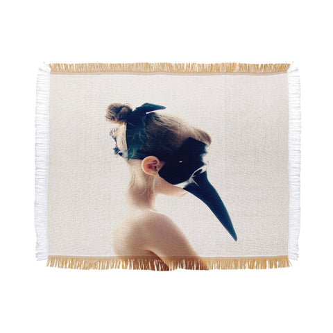 The Light Fantastic Bird Girl Throw Blanket