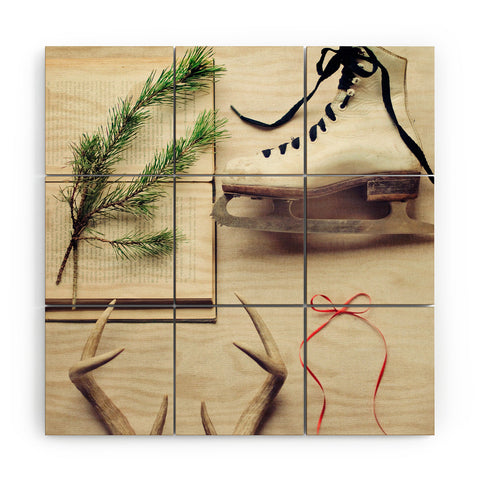 The Light Fantastic Christmas Card Wood Wall Mural