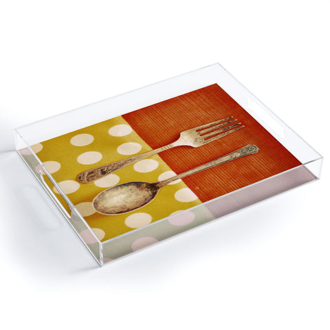 The Light Fantastic Fork And Spoon Acrylic Tray