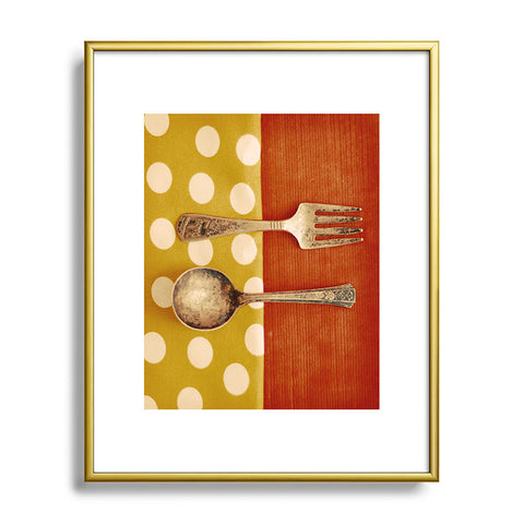 The Light Fantastic Fork And Spoon Metal Framed Art Print