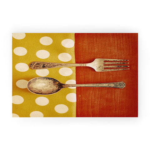 The Light Fantastic Fork And Spoon Welcome Mat