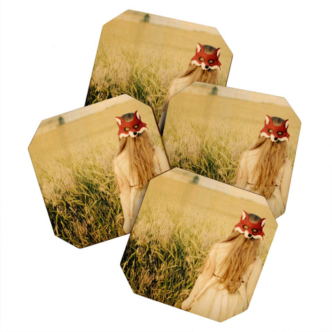 The Light Fantastic Fox Girl Coaster Set