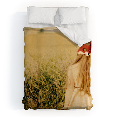 The Light Fantastic Fox Girl Duvet Cover