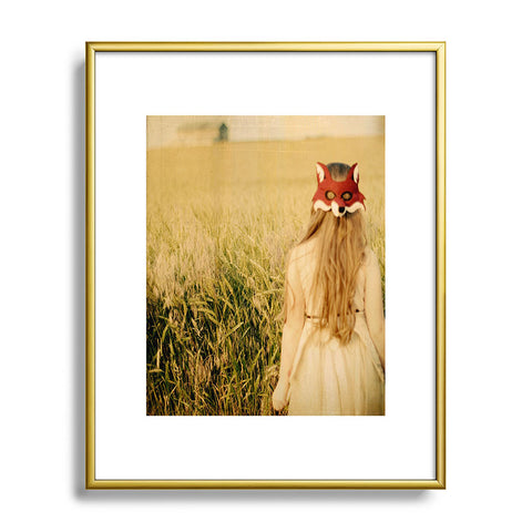 The Light Fantastic Fox Girl Metal Framed Art Print