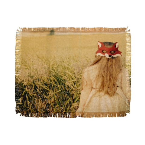The Light Fantastic Fox Girl Throw Blanket