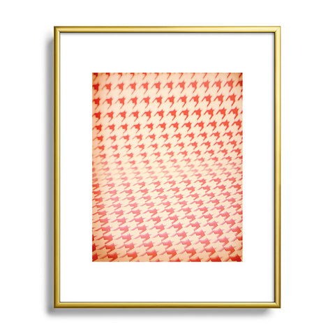 The Light Fantastic Houndstooth Polaroid Metal Framed Art Print