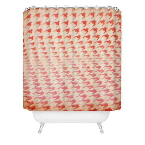 The Light Fantastic Houndstooth Polaroid Shower Curtain