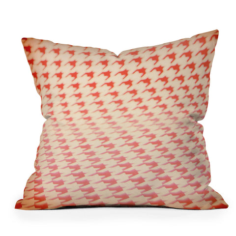 The Light Fantastic Houndstooth Polaroid Throw Pillow