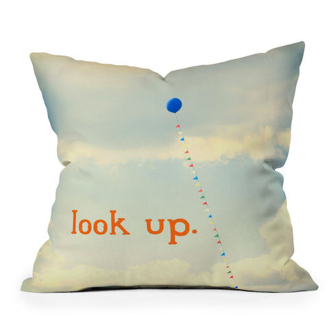 The Light Fantastic Look Up In Orange Throw Pillow