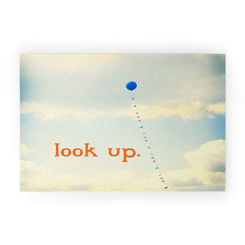 The Light Fantastic Look Up In Orange Welcome Mat