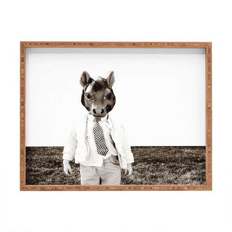 The Light Fantastic Portrait Of A Boy Rectangular Tray