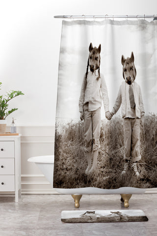 The Light Fantastic Sister And Brother Shower Curtain And Mat