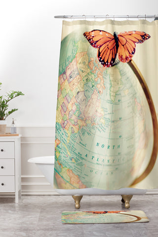 The Light Fantastic World Traveller Shower Curtain And Mat