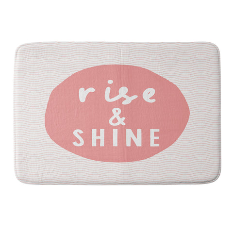 The Motivated Type Rise and Shine inspirational quote Memory Foam Bath Mat