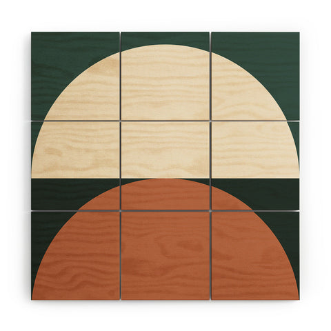 The Old Art Studio Abstract Geometric 01E Wood Wall Mural