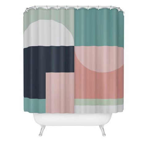 The Old Art Studio Abstract Geometric 06 Shower Curtain