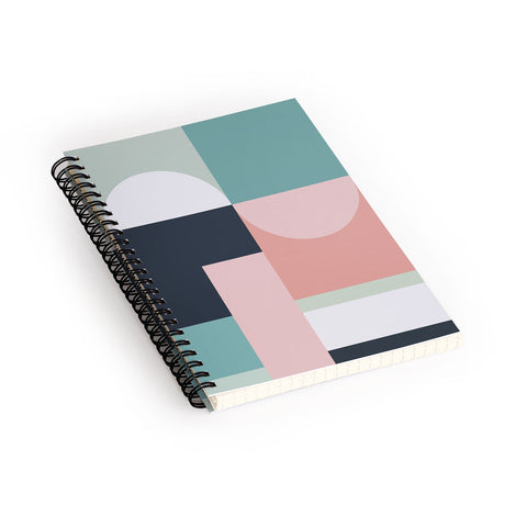 The Old Art Studio Abstract Geometric 06 Spiral Notebook