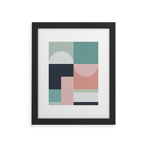 The Old Art Studio Abstract Geometric 06 Framed Art Print