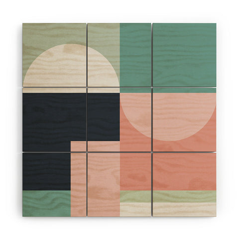The Old Art Studio Abstract Geometric 06 Wood Wall Mural
