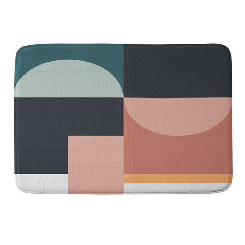 The Old Art Studio Abstract Geometric 07 Memory Foam Bath Mat