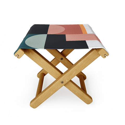 The Old Art Studio Abstract Geometric 07 Folding Stool