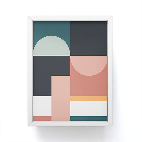 The Old Art Studio Abstract Geometric 07 Framed Mini Art Print