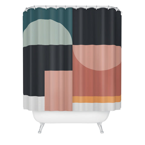 The Old Art Studio Abstract Geometric 07 Shower Curtain