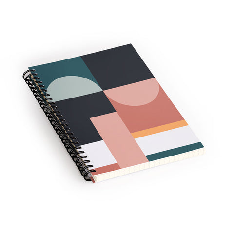 The Old Art Studio Abstract Geometric 07 Spiral Notebook