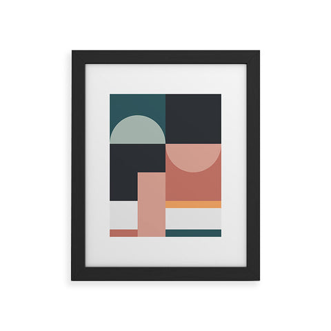 The Old Art Studio Abstract Geometric 07 Framed Art Print