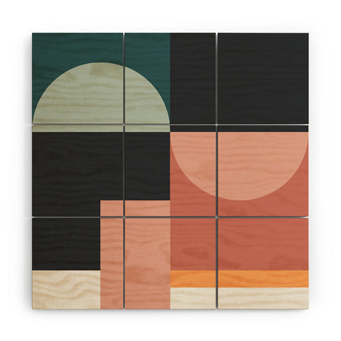 The Old Art Studio Abstract Geometric 07 Wood Wall Mural