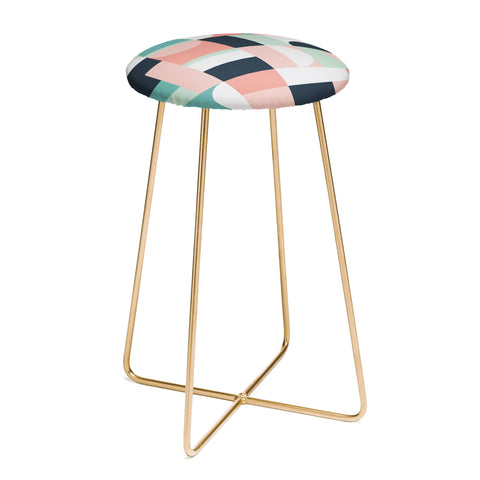 The Old Art Studio Abstract Geometric 08 Counter Stool