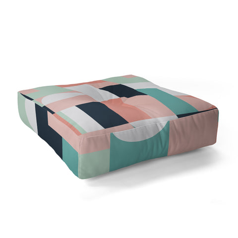 The Old Art Studio Abstract Geometric 08 Floor Pillow Square