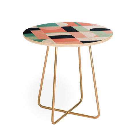 The Old Art Studio Abstract Geometric 08 Round Side Table
