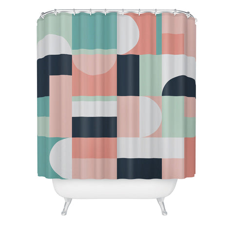 The Old Art Studio Abstract Geometric 08 Shower Curtain