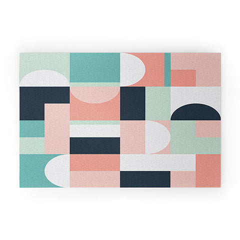 The Old Art Studio Abstract Geometric 08 Welcome Mat