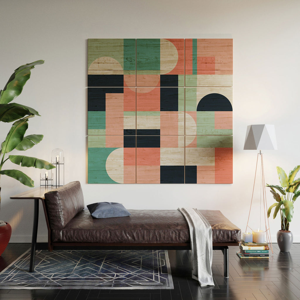Abstract Geometric 08 Wood Wall Mural The Old Art Studio