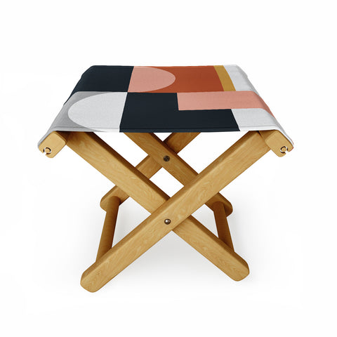 The Old Art Studio Abstract Geometric 09 Folding Stool