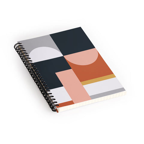 The Old Art Studio Abstract Geometric 09 Spiral Notebook