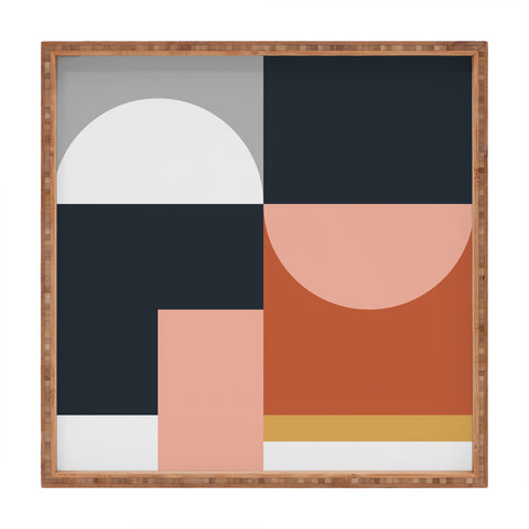The Old Art Studio Abstract Geometric 09 Square Tray