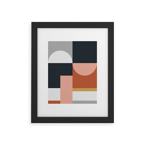 The Old Art Studio Abstract Geometric 09 Framed Art Print