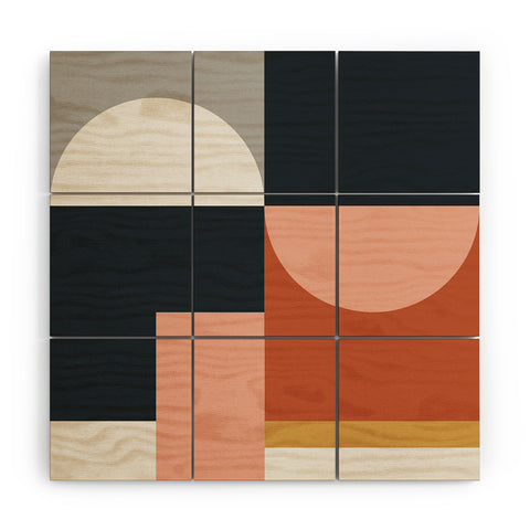 The Old Art Studio Abstract Geometric 09 Wood Wall Mural