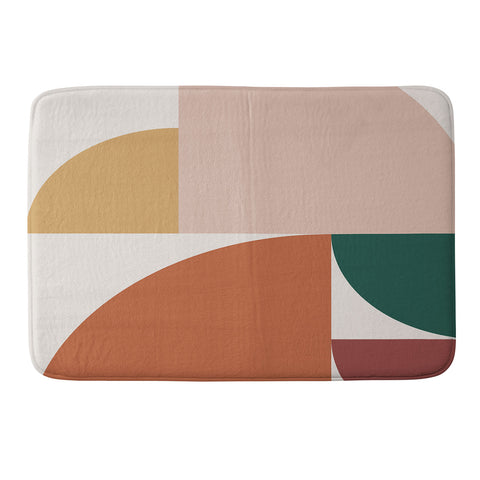 The Old Art Studio Abstract Geometric 10 Memory Foam Bath Mat